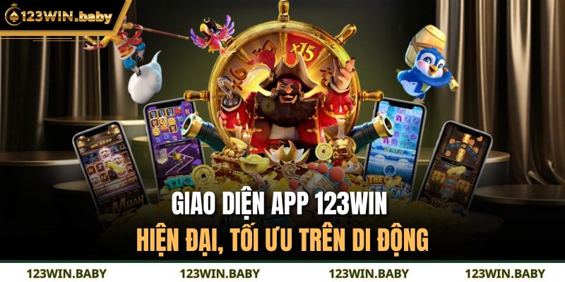 Giao diện app 123WIN hiện đại, tối ưu trên di động