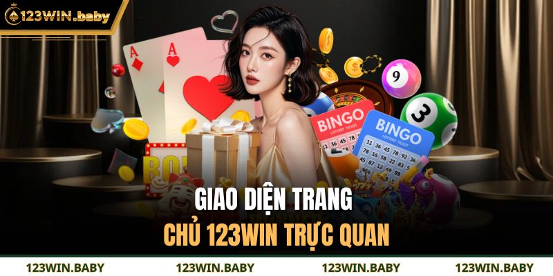 Giao diện trang chủ 123WIN trực quan