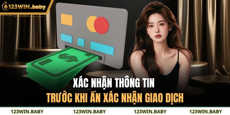 Xác nhận thông tin trước khi ấn xác nhận giao dịch